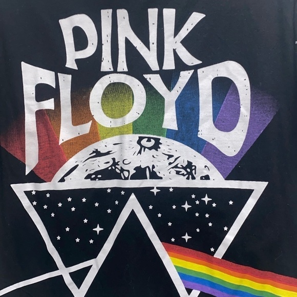 Pink Floyd Studded Cropped T-Shirt Size Small Crop Top S Woman’s Concert Top - Picture 3 of 8